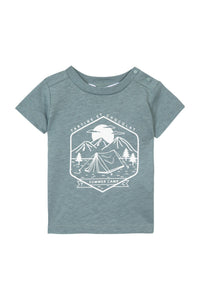 T-shirt Baby Summer Camp en lin mélangé - Vert De Gris