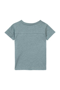 Baby Summer Camp t-shirt in linen blend - Vert De Gris