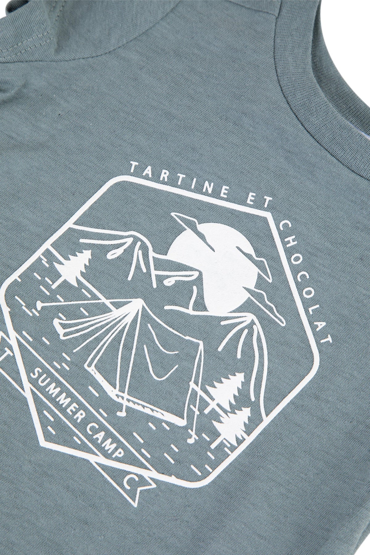 T-shirt Baby Summer Camp en lin mélangé - Vert De Gris