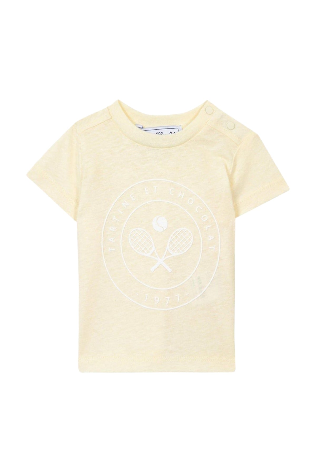 T-shirt Baby Tc Club en lin mélangé - Jaune Pale