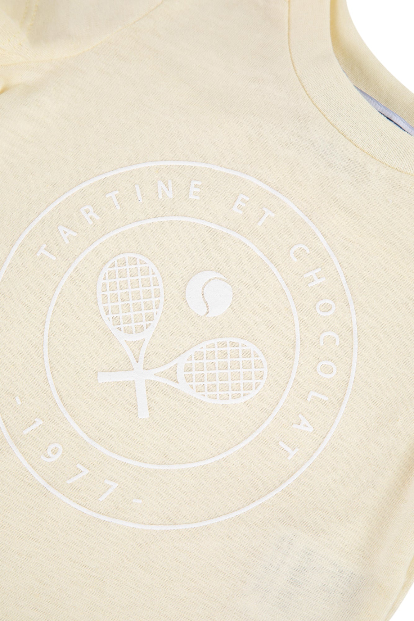 Baby Tc Club T-shirt in linen blend - Pale Yellow