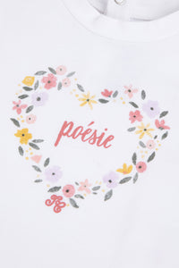 T-shirt Baby Reves Poetiques - Blanc