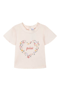 T-shirt Baby Reves Poetiques - Rose Pale