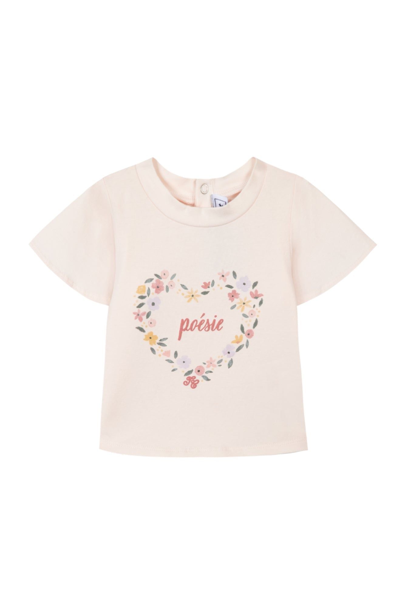 T-shirt Rêves Poétiques à impression - Rose Pale