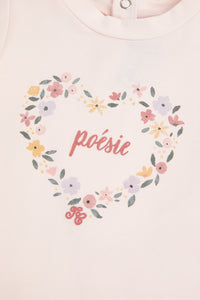 Baby Reves Poetiques T-shirt - Pale Pink