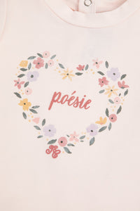T-shirt Baby Reves Poetiques - Rose Pale