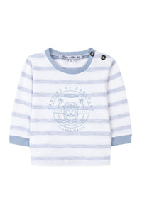 T-shirt Baby Carnet De Voyage - Cobalt