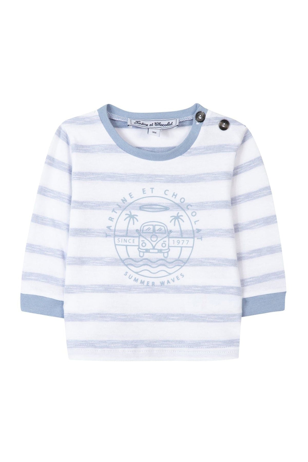 T-shirt Baby Carnet De Voyage - Cobalt