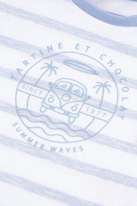 T-shirt Baby Carnet De Voyage - Cobalt