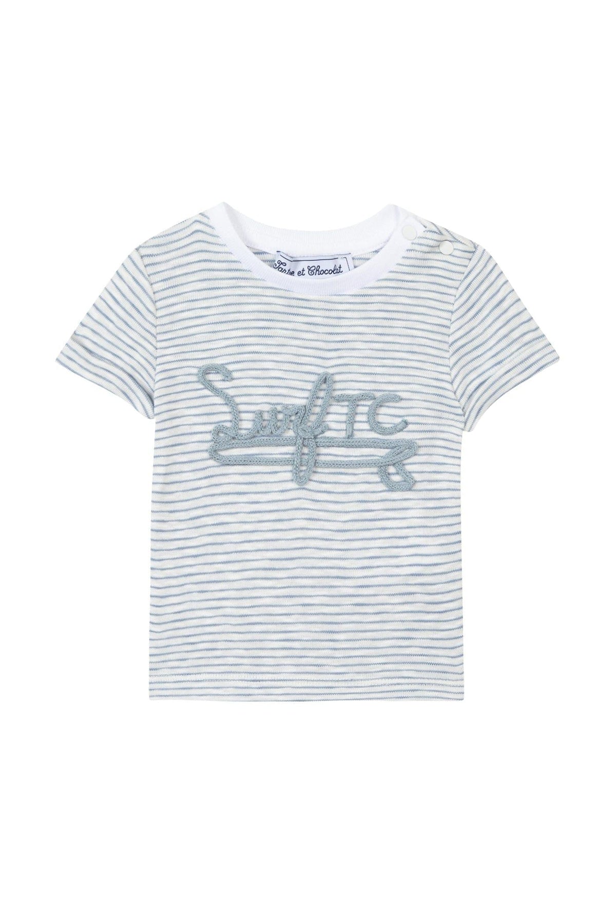 T-shirt Baby Carnet De Voyage - Cobalt