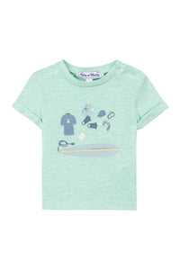 T-shirt Baby Carnet De Voyage - Vert Menthe