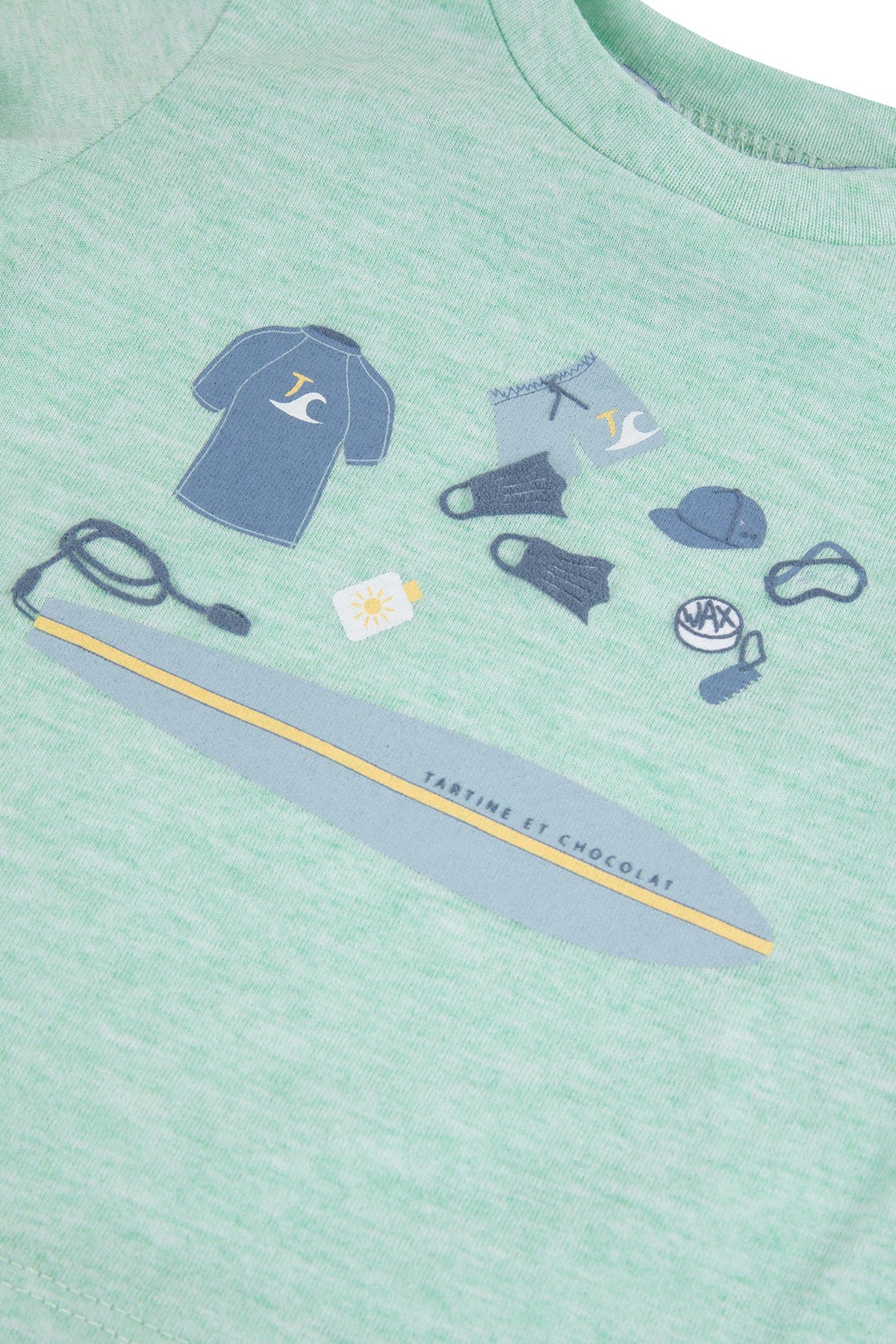 T-shirt Baby Carnet De Voyage - Vert Menthe