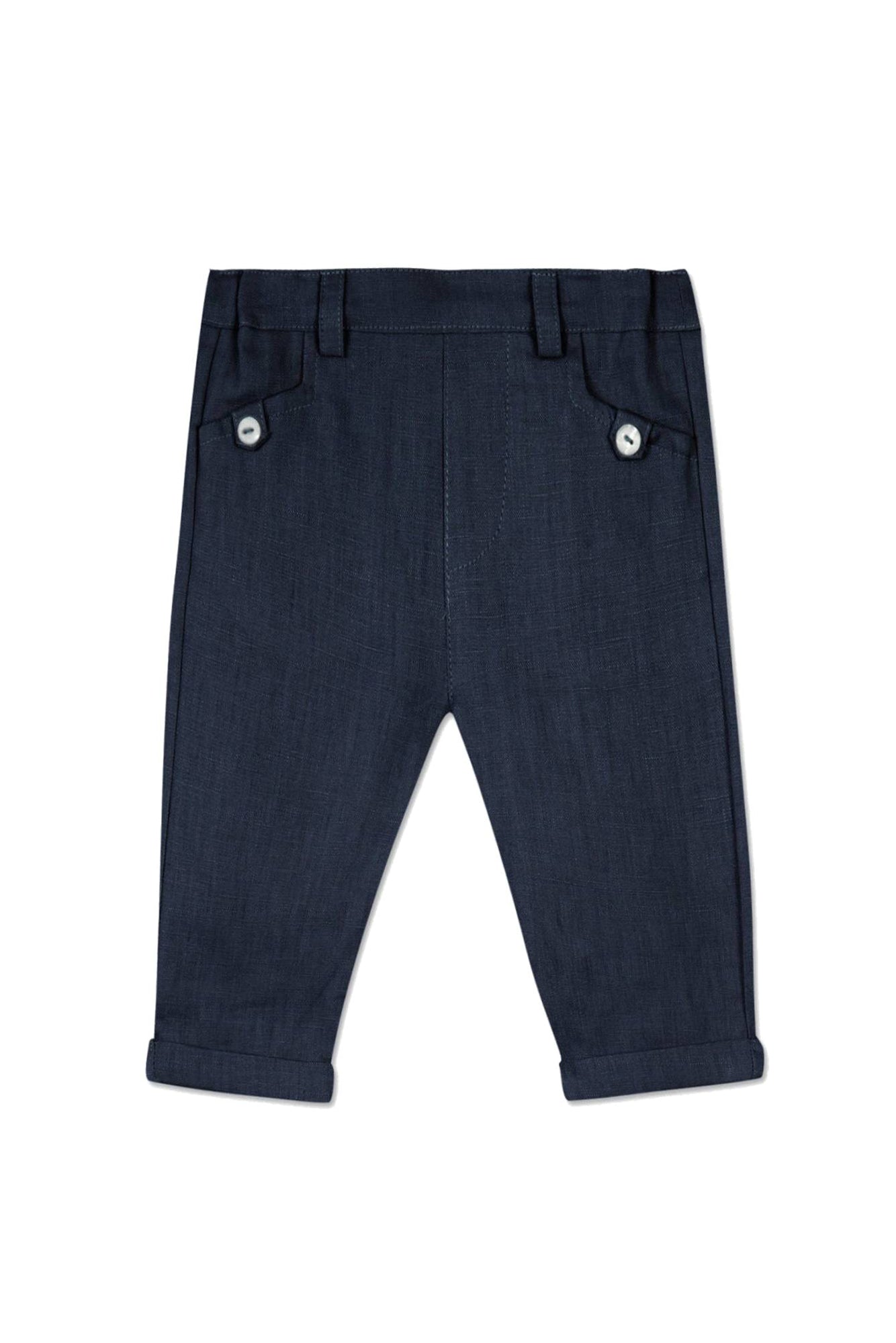 Baby Ceremonie linen trousers - Navy