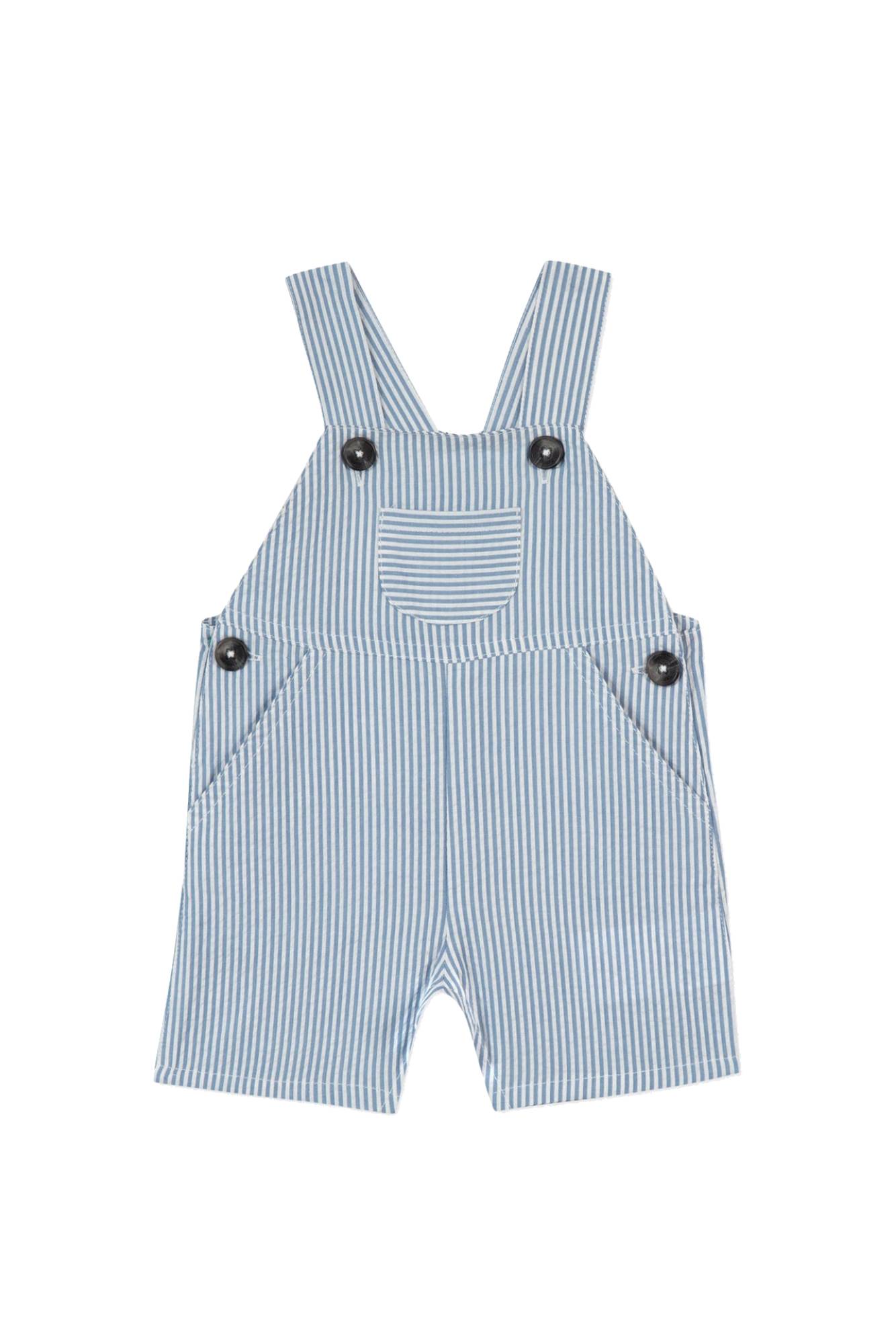 Avenue De La Mer Baby Dungarees - Azur
