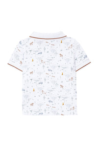 Baby Explorateur polo shirt - White