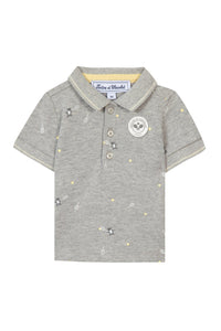 Baby Tc Club polo shirt - Mottled light grey