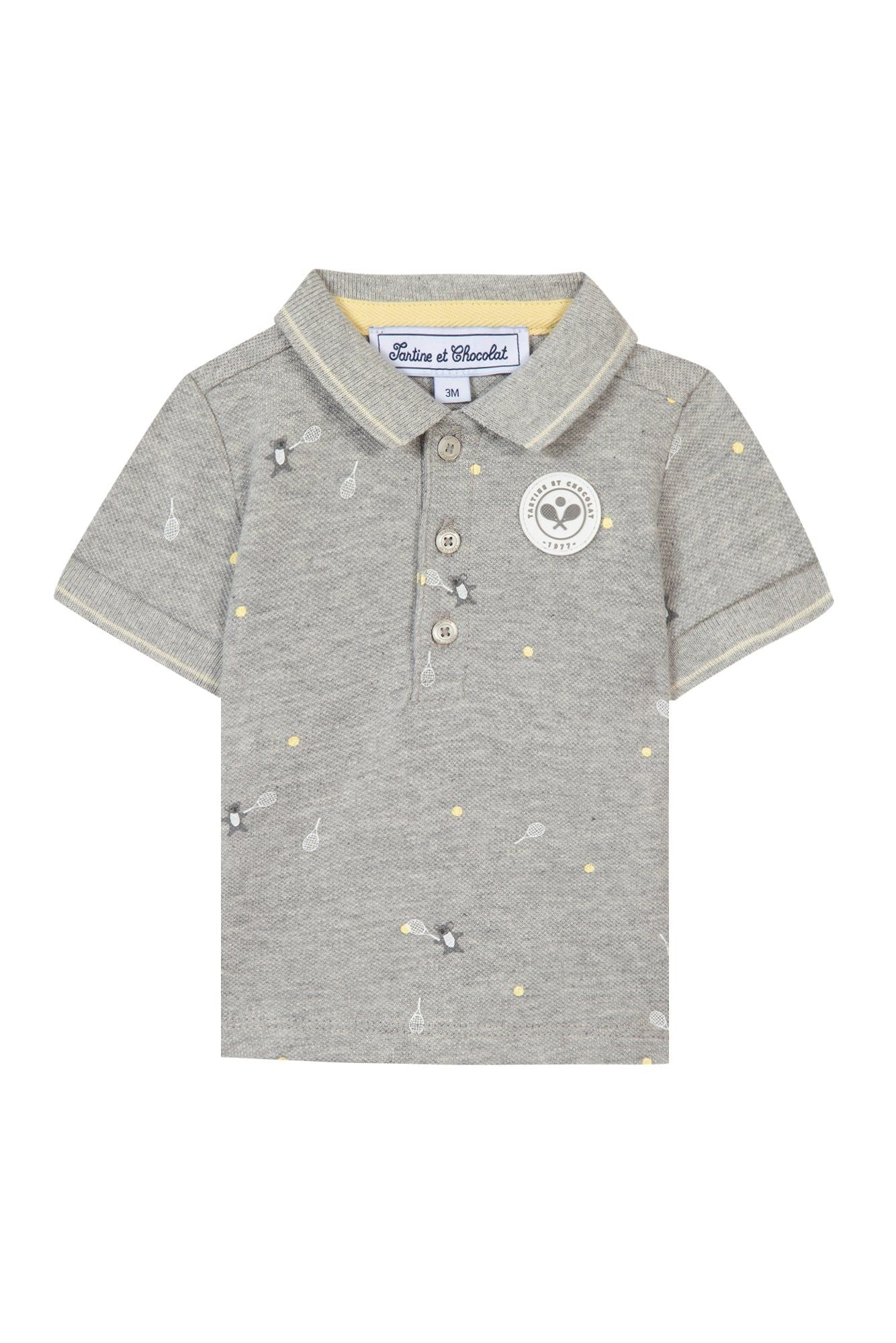 Baby Tc Club polo shirt - Mottled light grey