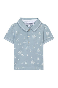 Bleu Nuage / Polo Baby Carnet De Voyage - Bleu Nuage