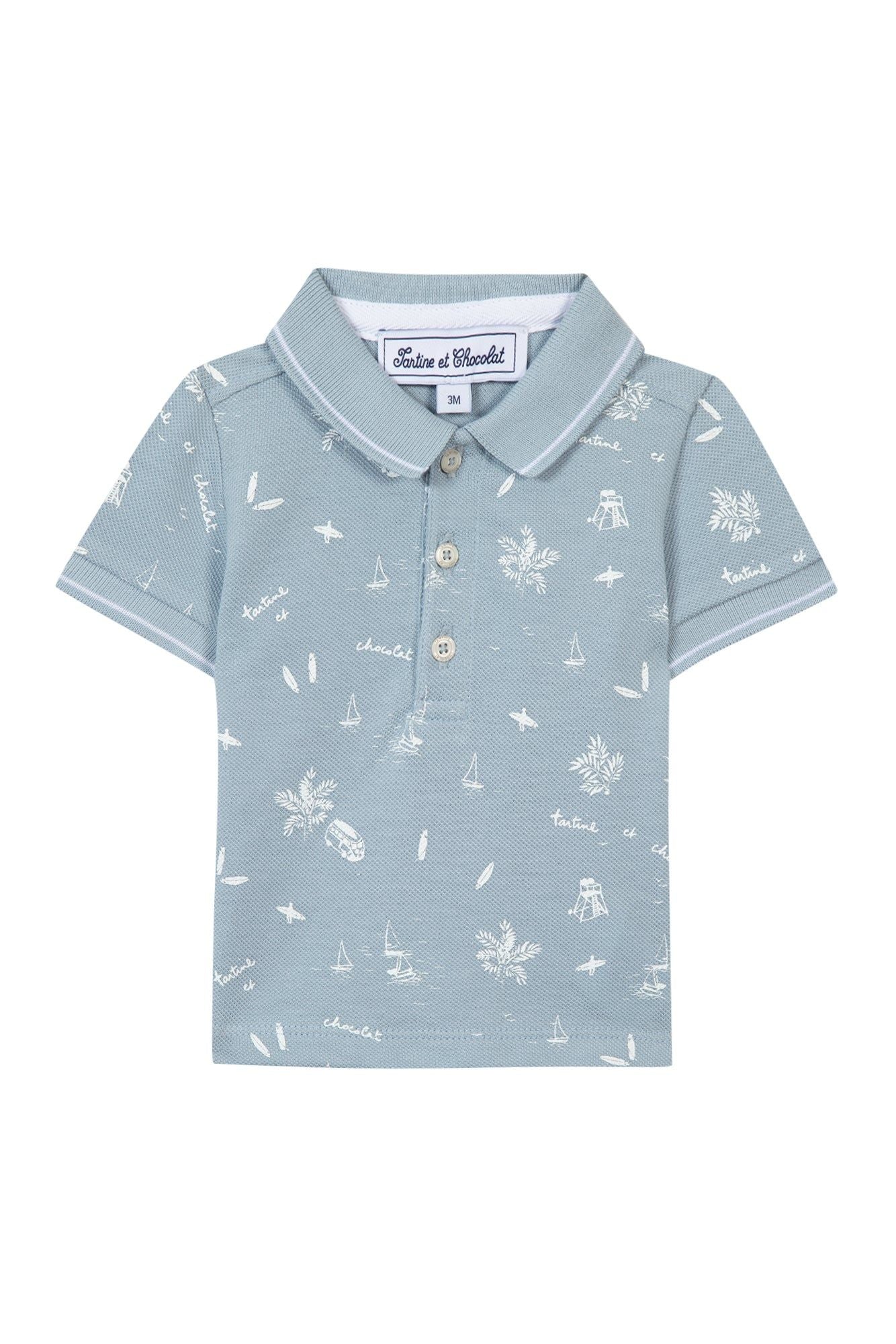 Polo Baby Carnet De Voyage - Bleu Nuage