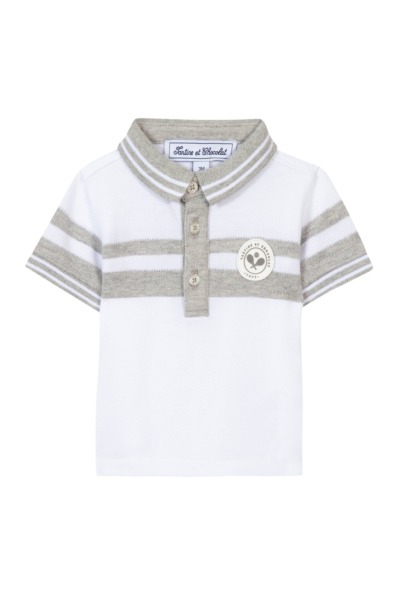 Baby Tc Club polo shirt - Mottled light grey