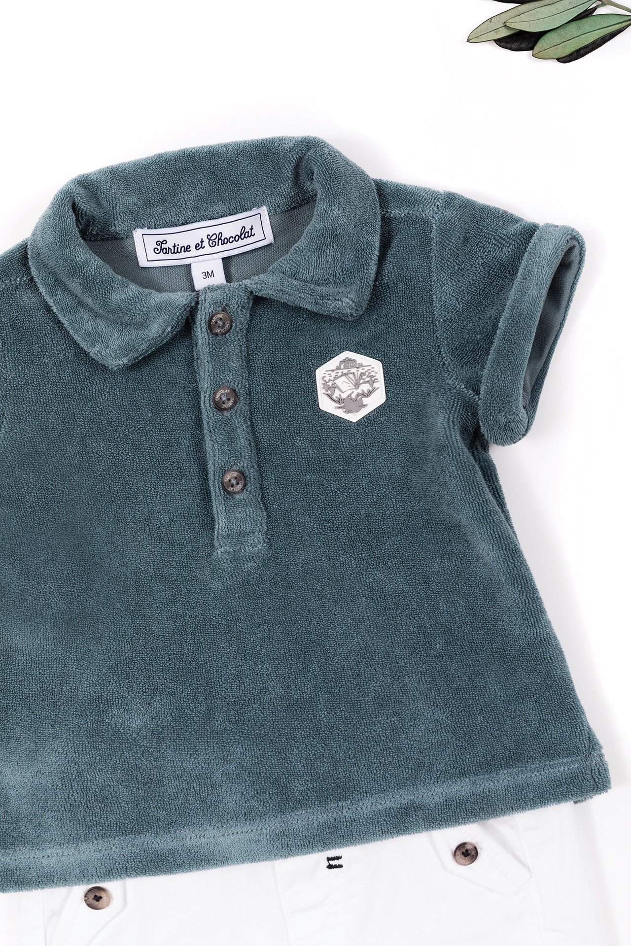 Baby Summer Camp polo shirt - Vert De Gris