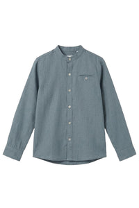 Ensemble chemise et pantalon en lin - Bleu clair