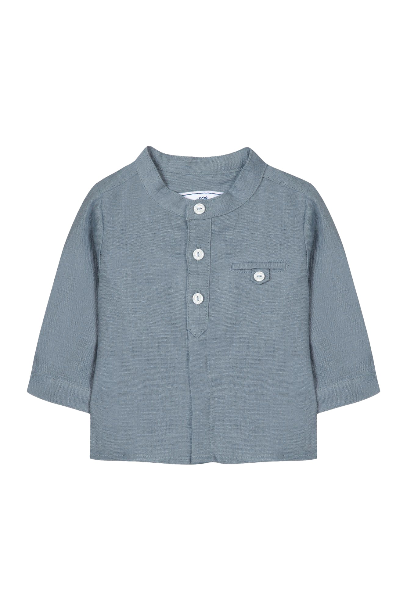 Baby Summer Camp linen shirt - Vert De Gris