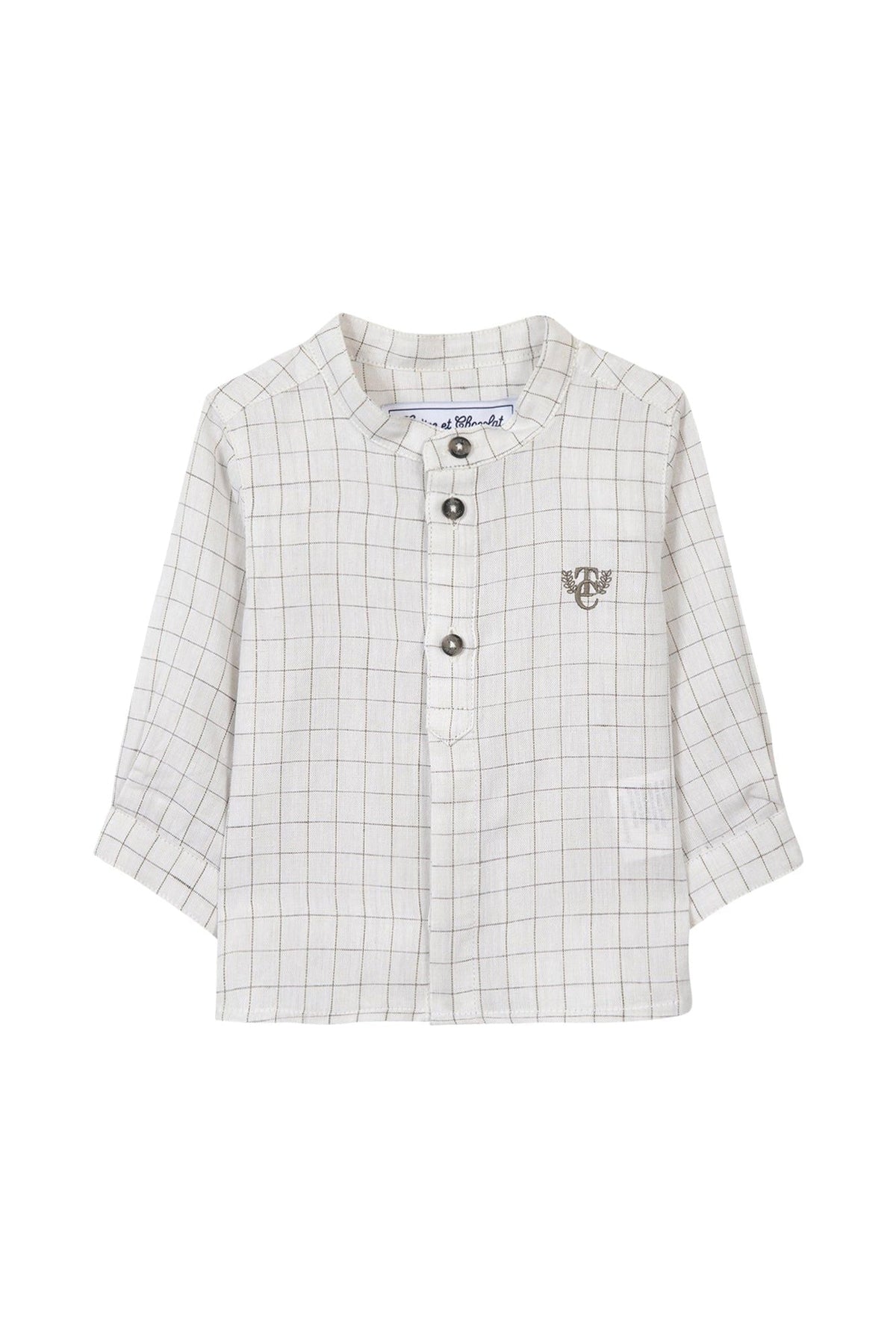 Chemise Baby Tc Club en lin mélangé - Graphite