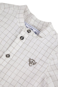 Baby Tc Club shirt in mixed linen - Graphite