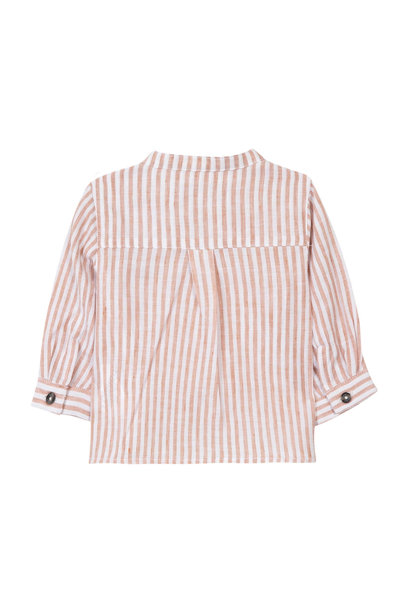 Baby Explorateur linen blend shirt - Terracotta