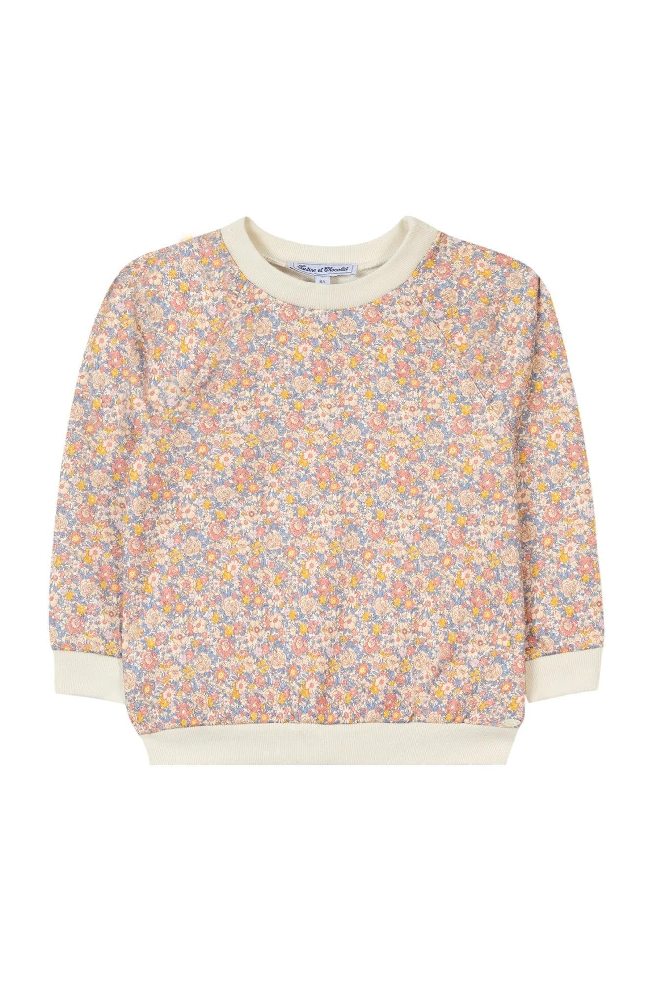 Sweat-shirt Jardin d'éte - Rose Moyen