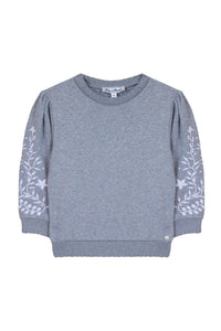Sweat-shirt Un Air De Campagne - Bleu Orage Chiné