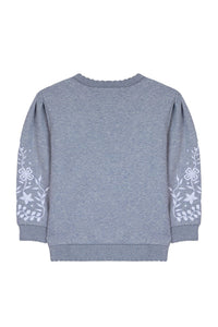 Sweat-shirt Un Air De Campagne - Bleu Orage Chiné