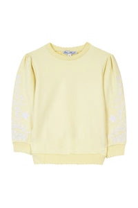 Sweat-shirt Balade Parisienne - Jaune Pale