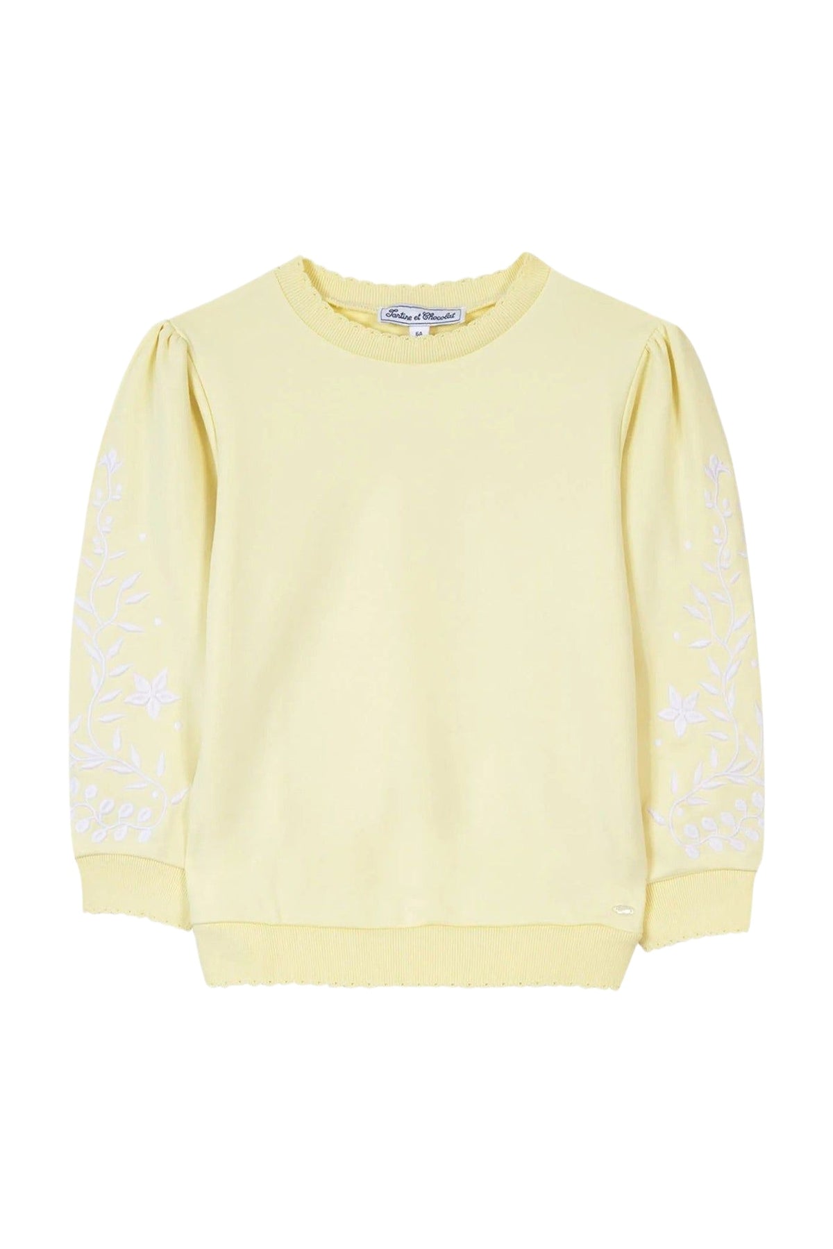 Sweat-shirt Balade Parisienne - Jaune Pale
