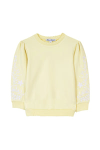 Sweat-shirt Balade Parisienne - Jaune Pale