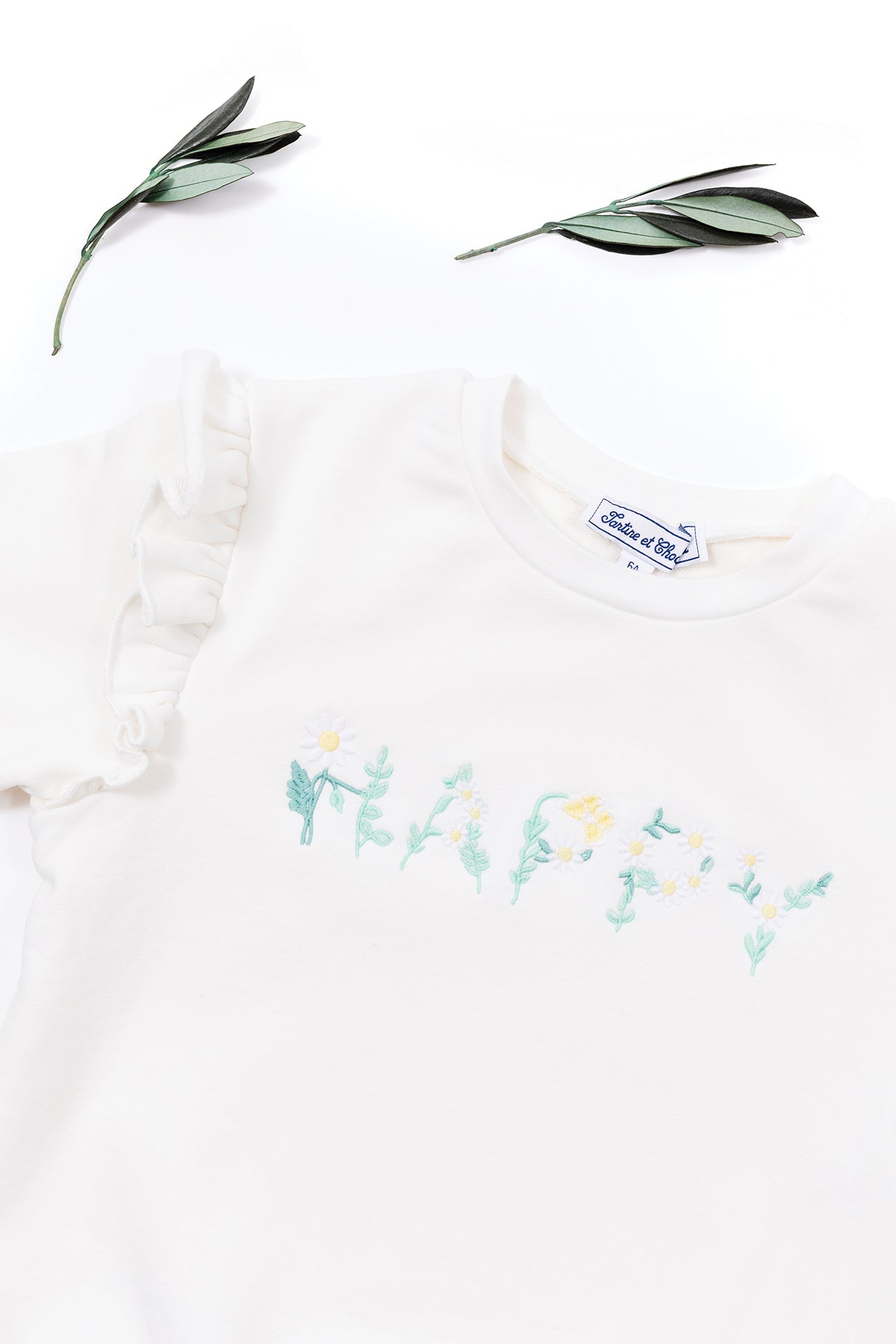Sweat-shirt Balade Parisienne - Écru
