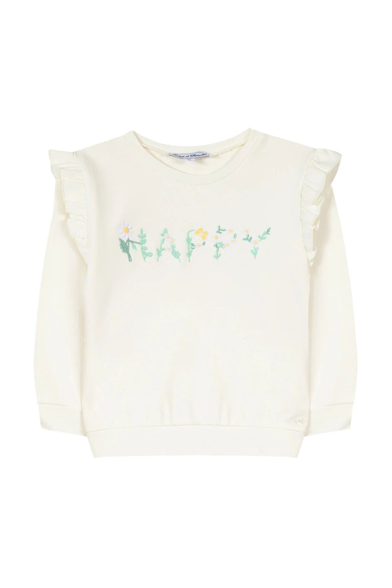 Sweat-shirt Balade Parisienne - Écru