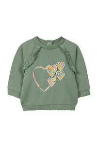 Kaki Clair / Sweat-Shirt Baby Reves Poetiques - Kaki Clair
