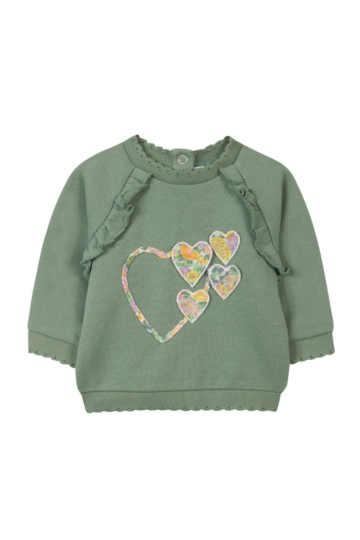 Sweat-shirt Baby Reves Poetiques - Kaki Clair