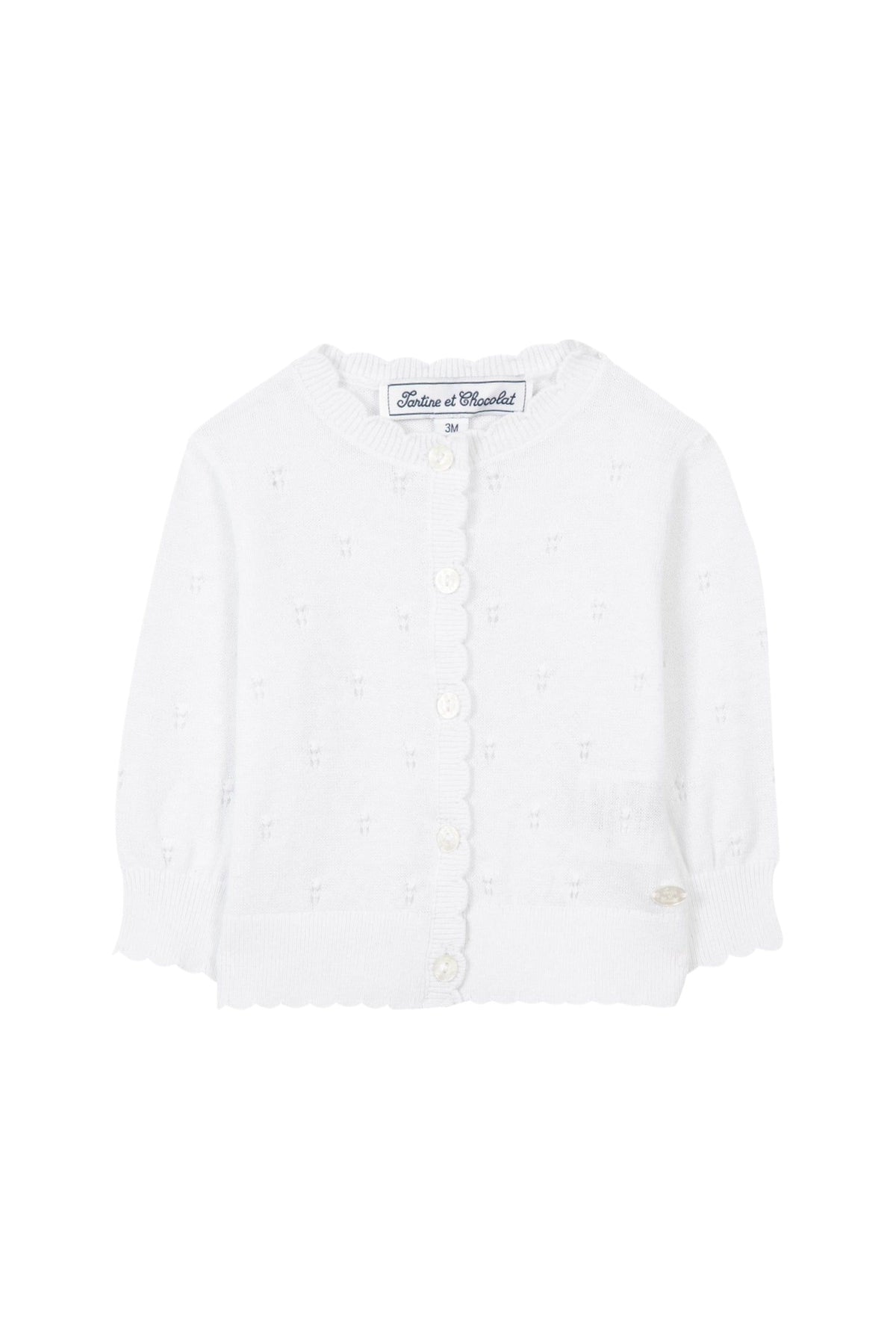 Cardigan Baby Balade Parisienne - Blanc