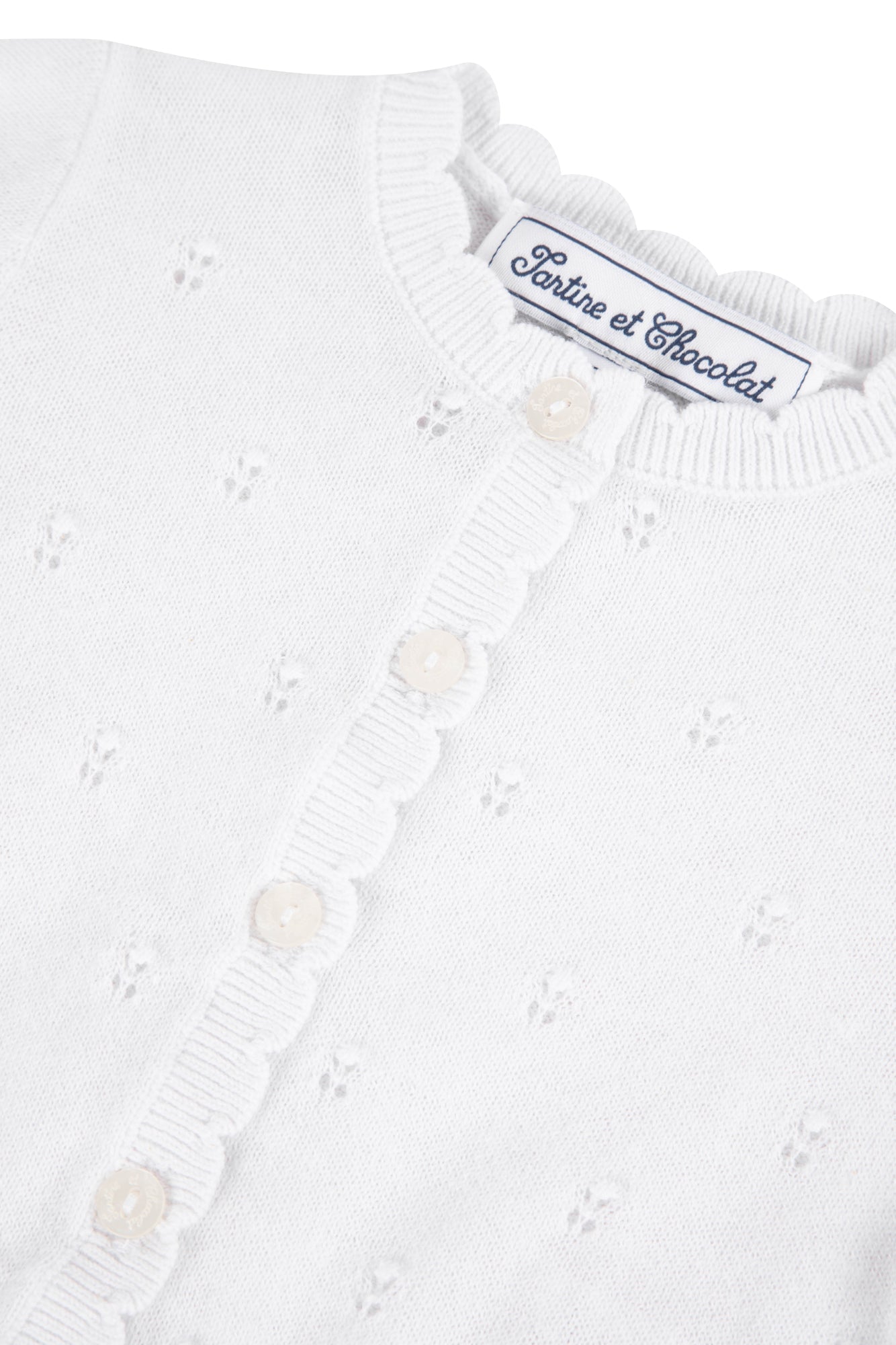 Cardigan Baby Balade Parisienne - White