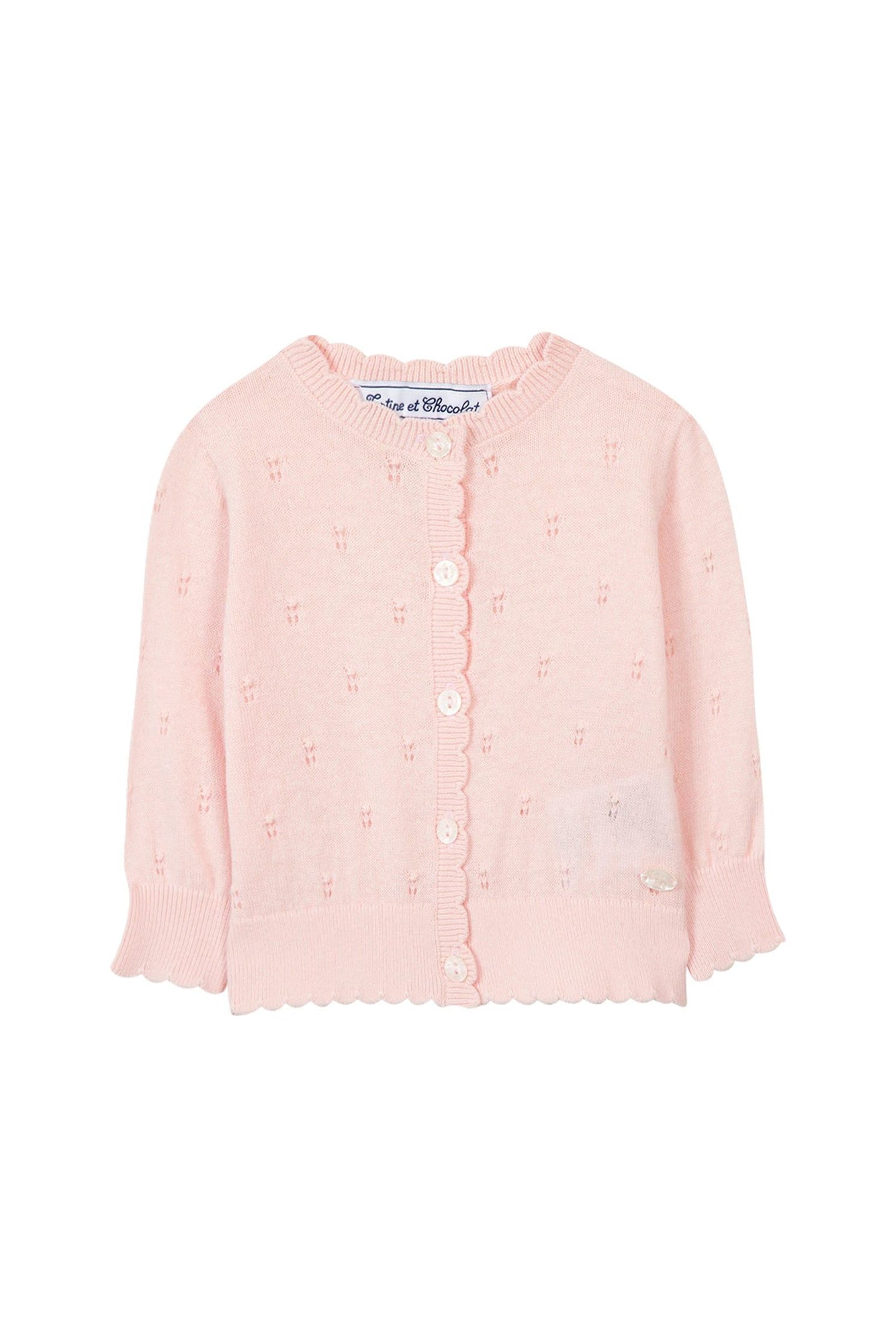Cardigan Baby Reves Poetiques - Rose Pale