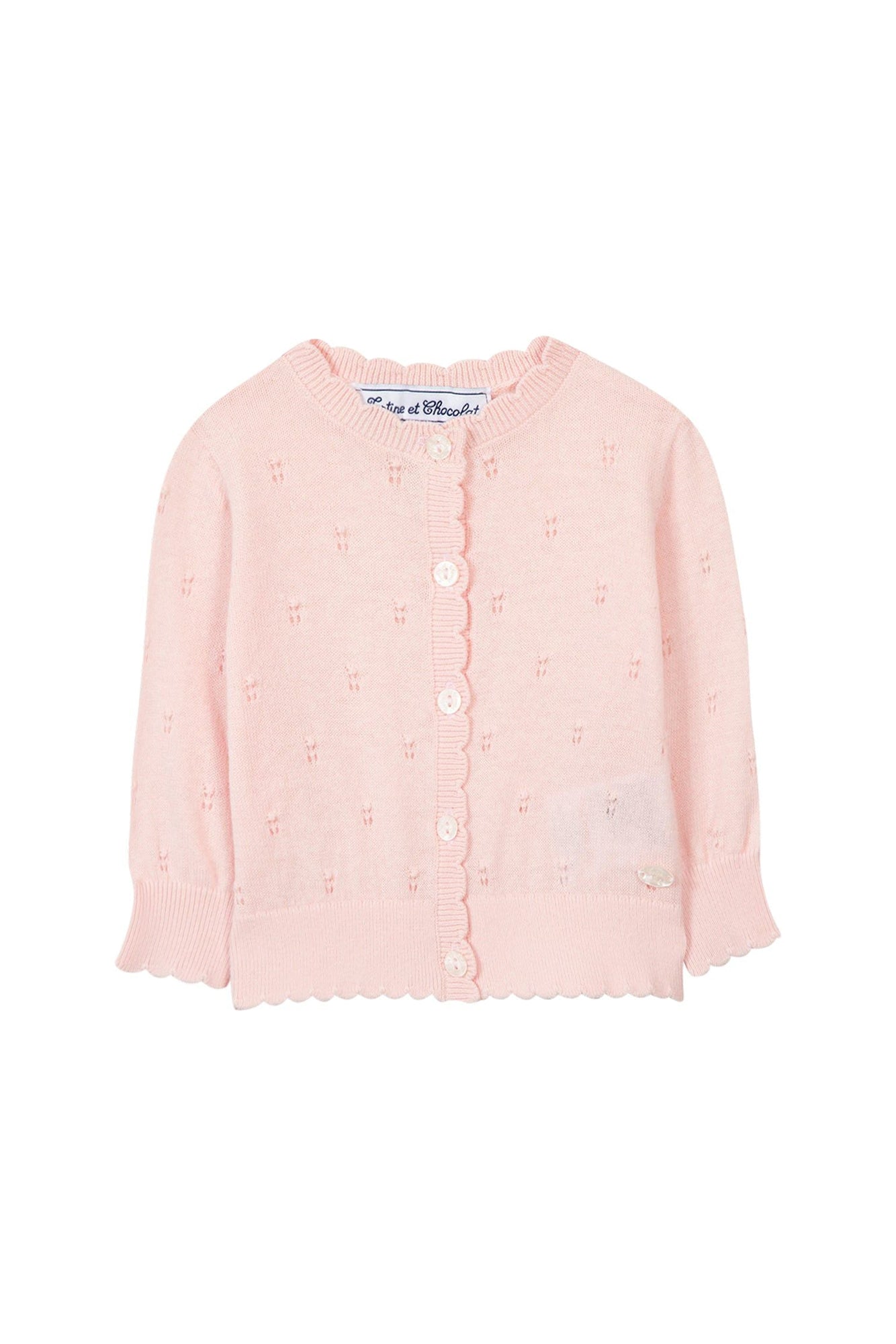 Cardigan Baby Reves Poetiques - Rose Pale