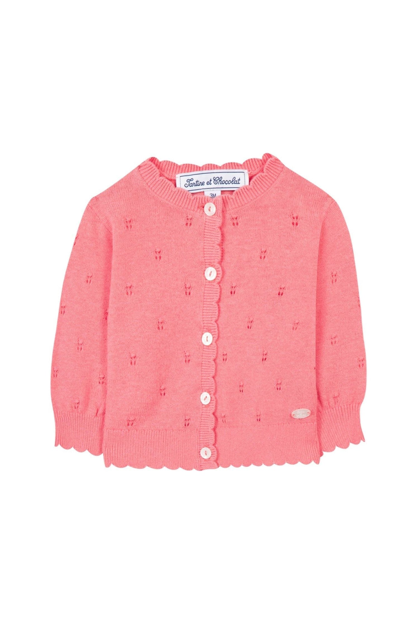 Baby Jardin d'éte cardigan - Medium pink
