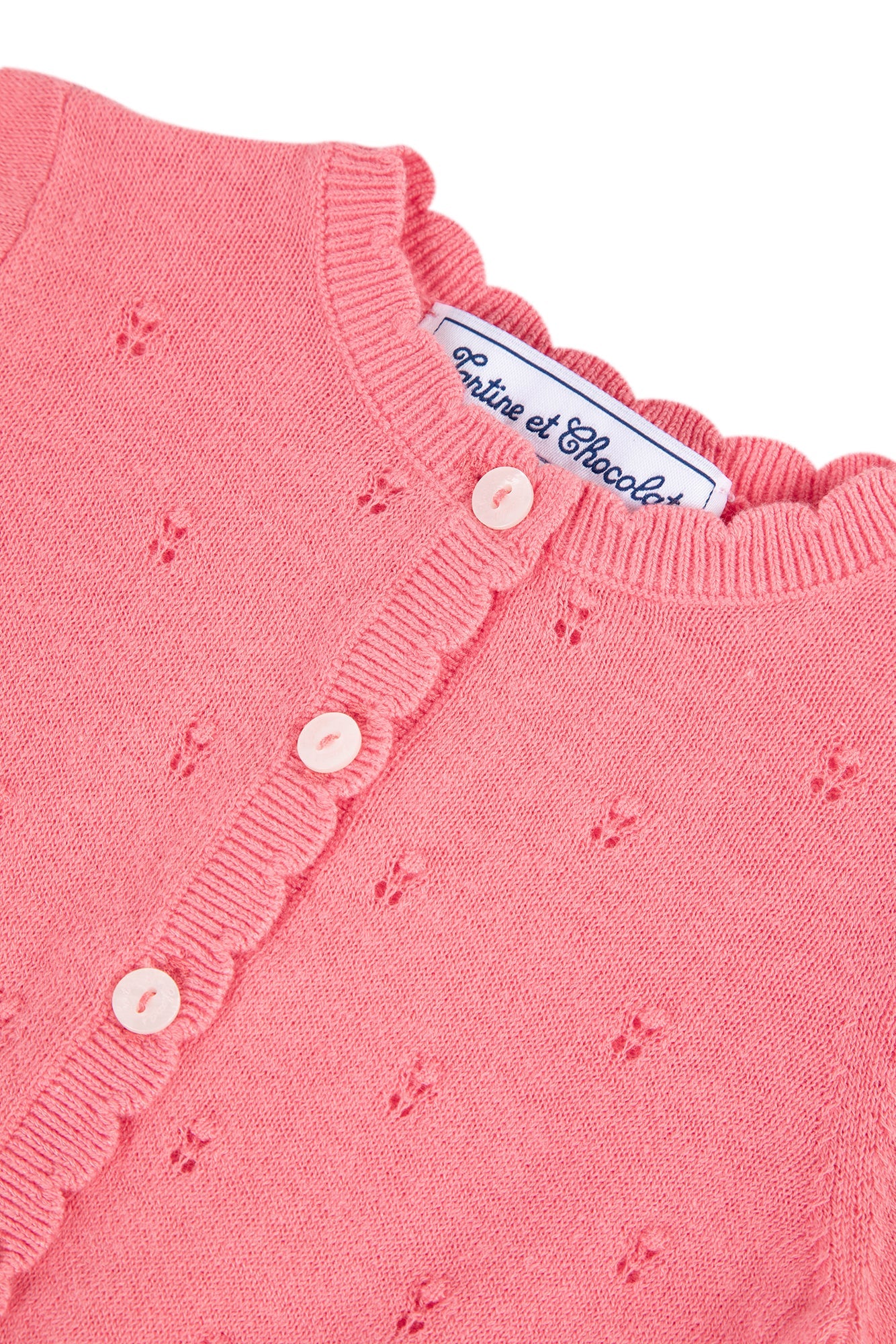 Baby Jardin d'éte cardigan - Medium pink