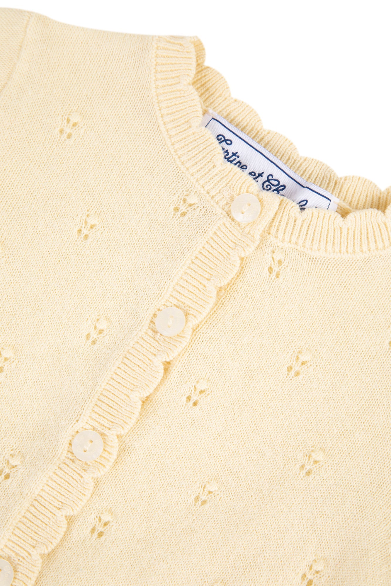 Cardigan Baby Balade Parisienne - Jaune Pale