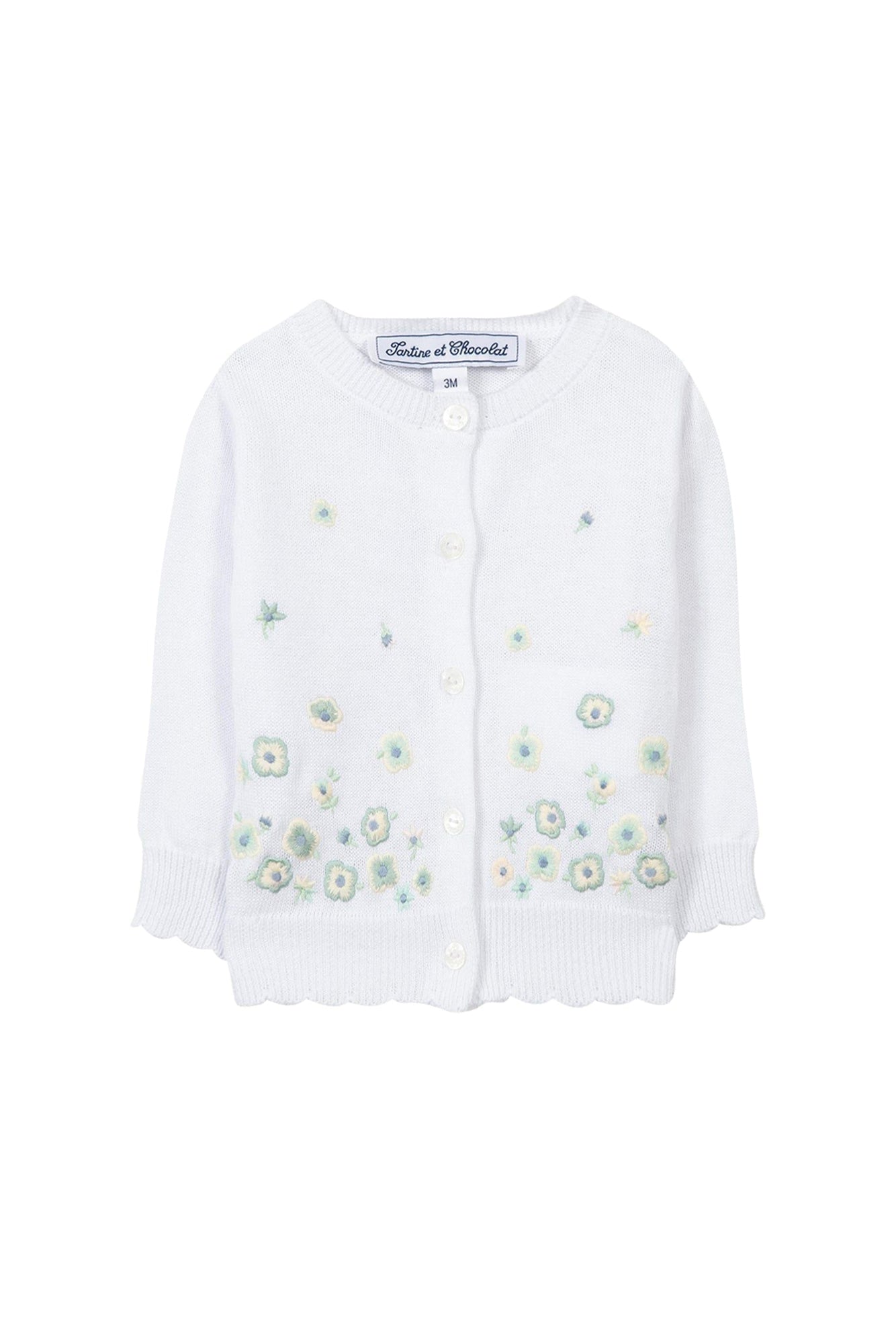 Cardigan Baby Balade Parisienne - White
