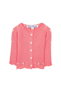 Baby Jardin d'éte cardigan - Medium pink