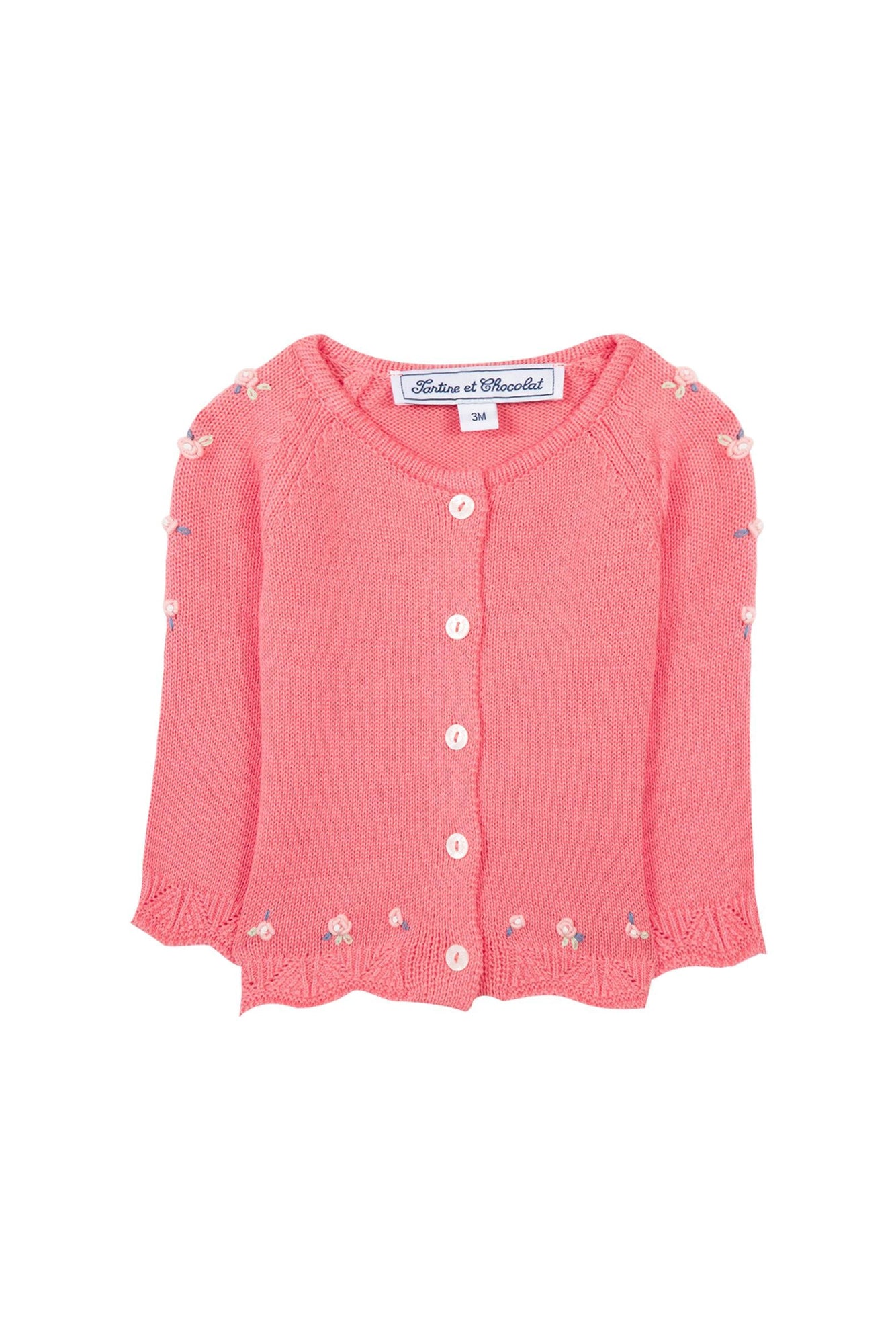 Baby Jardin d'éte cardigan - Medium pink